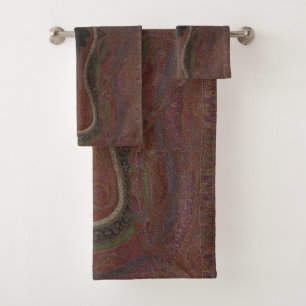 Élégant ensemble de serviettes Kashmiri Paisley
