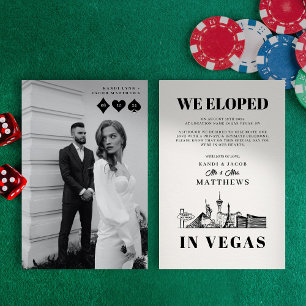 Élégant et amusant Las Vegas Elopement Faire-part