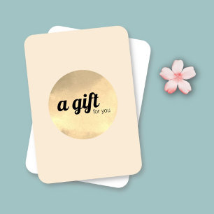 Elégant et moderne blanc Faux Gold Circle