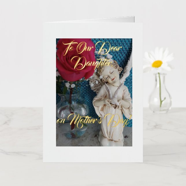 Élégant et simple, fille, carte de fête des mères (Petite fleur)