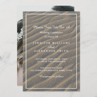 Élégant été personnalisé mariage invitation photo