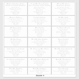 Élégant Étiquette de adresse de mariage invité