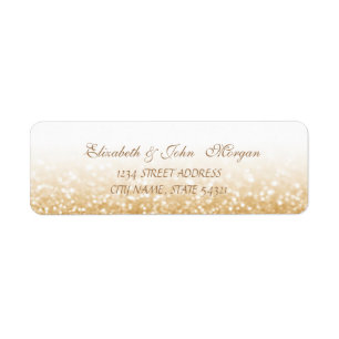 Élégant Étiquette de adresse Glitterie Glamour