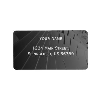 élégant étiquette de adresse noir