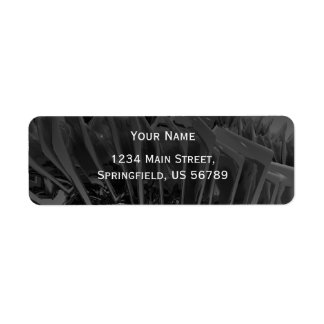 élégant étiquette de adresse noir