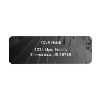 élégant étiquette de adresse noir