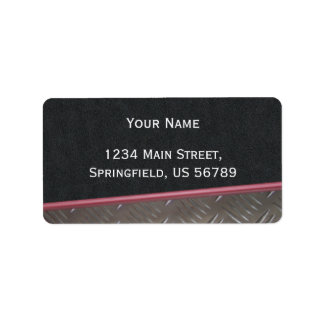 élégant étiquette de adresse noir