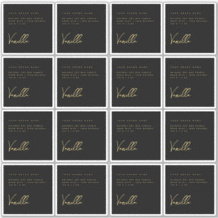 Élégant étiquette de produit en or noir