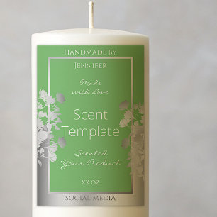 Élégant Étiquette de produits floraux Sage vert et