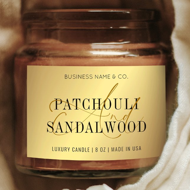 Élégant Étiquette d'emballage de produits pour bou (Sophisticated gold effect product labels, great for candles, wax melts, diffusers and more!)