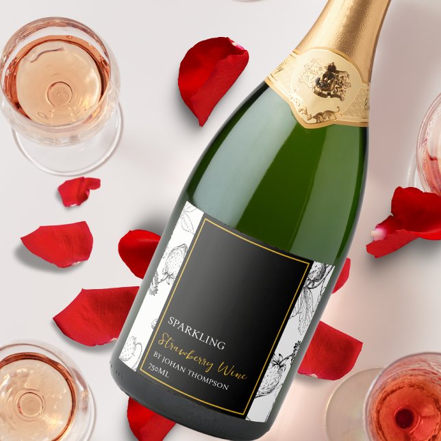 Élégant Étiquette Fruit Fruit Étincelant (Créateur téléchargé)