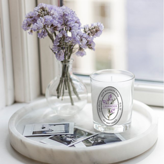 Élégant Étiquette Lavander Fleurs (Créateur téléchargé)