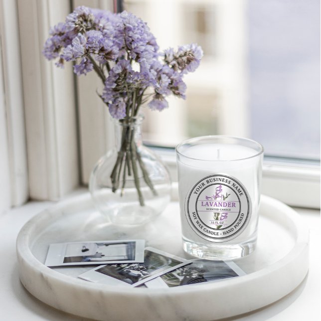 Élégant Étiquette Lavander Fleurs (Créateur téléchargé)