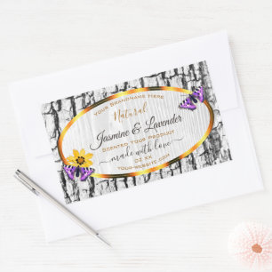 Élégant Étiquettes de produits de l'écorce en bois