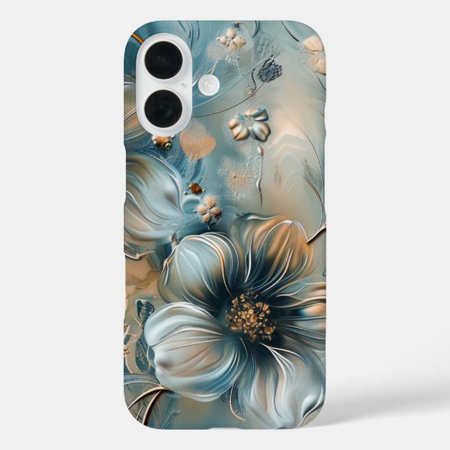 Élégant Étui Fleur de Minuit pour iPhone (Verso)