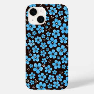 Élégant étui iPhone noir à motif floral chintz ble