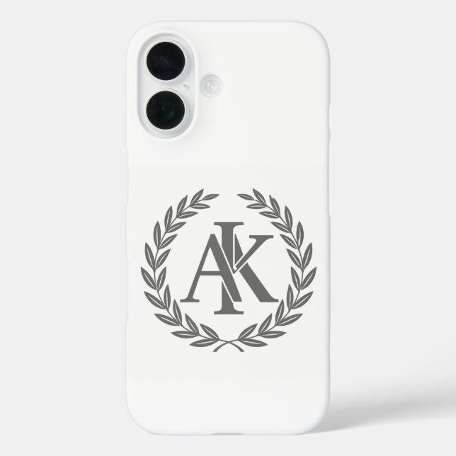 Élégant Étui iPhone personnalisé Monogramme AK - M (Verso)