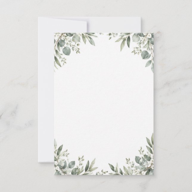 Elegant Eucalyptus Botanical RSVP Card (Devant)