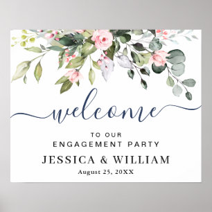 Élégant Eucalyptus ENGAGEMENT PARTI Affiche de bie