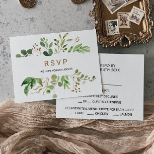 Elégant Eucalyptus Feuille de verdure Menu Choix