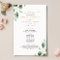 Elégant Eucalyptus Gold Programme de mariage vert