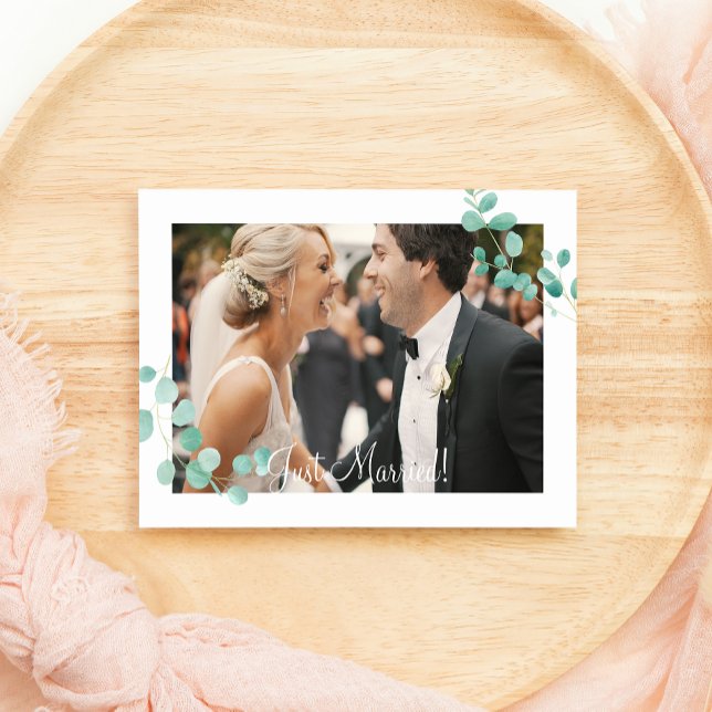 Elégant Eucalyptus Green Peach Floral Juste Marié (Créateur téléchargé)