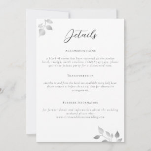 Elegant Eucalyptus Mariage Détails Carte de boîtie