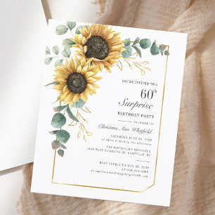 Elégant Eucalyptus tournesol Script 60e anniversai