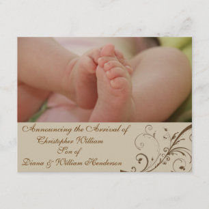 Élégant Faire-part de bébé