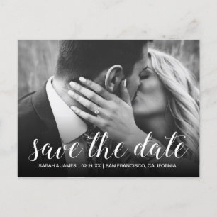 Élégant faire-part de date de mariage avec photo d