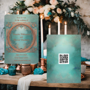 Élégant Faire-Part de Date de Mariage en Cuivre et