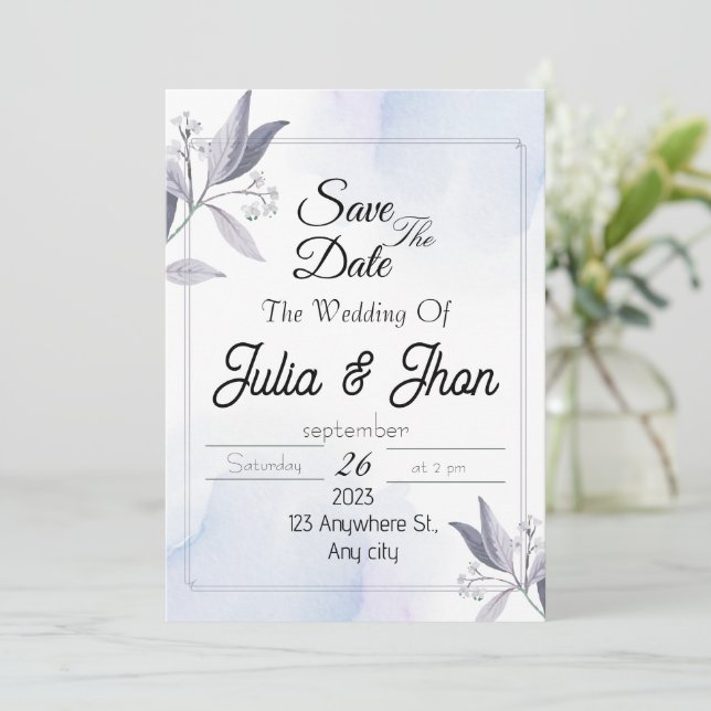 Élégant faire-part de mariage à l'avance (Debout devant)