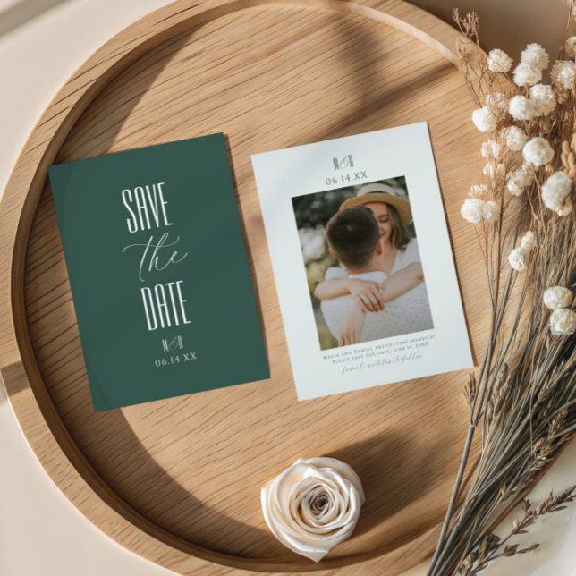 Élégant Faire-Part de Mariage à Monogramme Photo e (Créateur téléchargé)