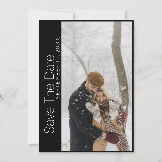 Élégant Faire-part de mariage avec photo (Devant)