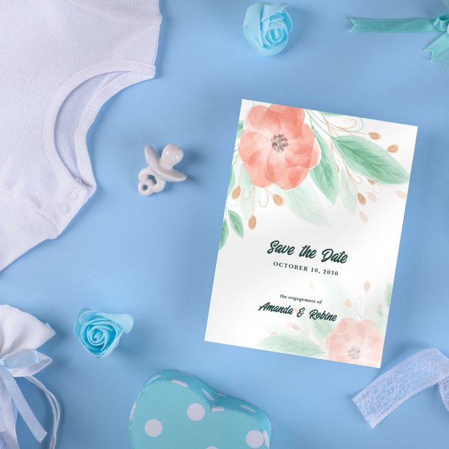 Élégant Faire-part de mariage botanique (Créateur téléchargé)