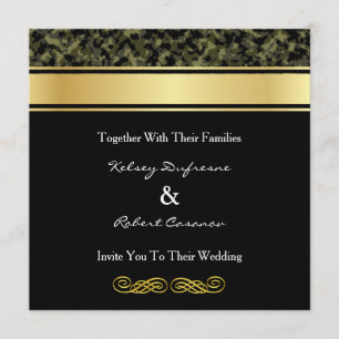 Élégant Faire-part de mariage Camouflage