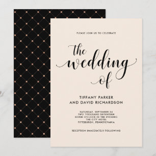 Élégant Faire-part de mariage de broussailles