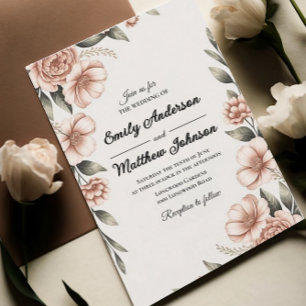 Élégant Faire-part de mariage de concepteur de fle