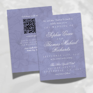 Élégant Faire-part de mariage de lavande florale