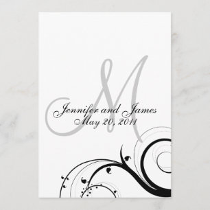 Élégant Faire-part de mariage de monogramme à bala