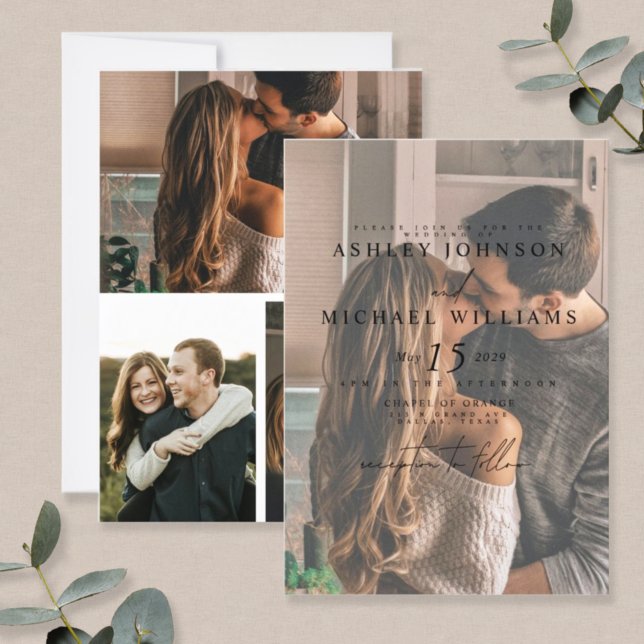 Élégant Faire-part de mariage de recouvrement de 4 (Créateur téléchargé)