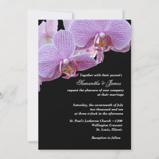 Élégant Faire-part de mariage d'orchidées