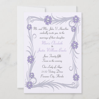 Élégant Faire-part de mariage Dusty Lavender