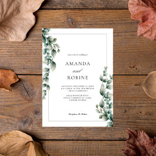 Elégant Faire-part de mariage Eucalyptus