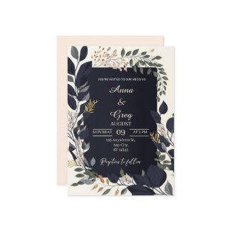 Élégant Faire-part de mariage Floral