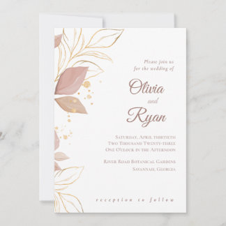 Élégant Faire-part de mariage Floral