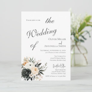 Élégant Faire-part de mariage Floral