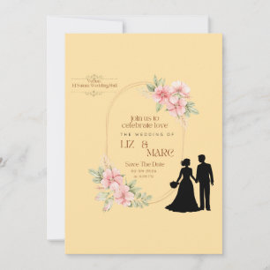 Élégant Faire-part de mariage Floral