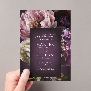 Élégant Faire-Part de Mariage Floral Maximaliste