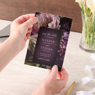Élégant Faire-Part de Mariage Floral Maximaliste